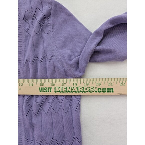 Alfred Dunner Women's Sweater Size PS Purple 2-For Cardigan Twinset NEW - Picture 6 of 11